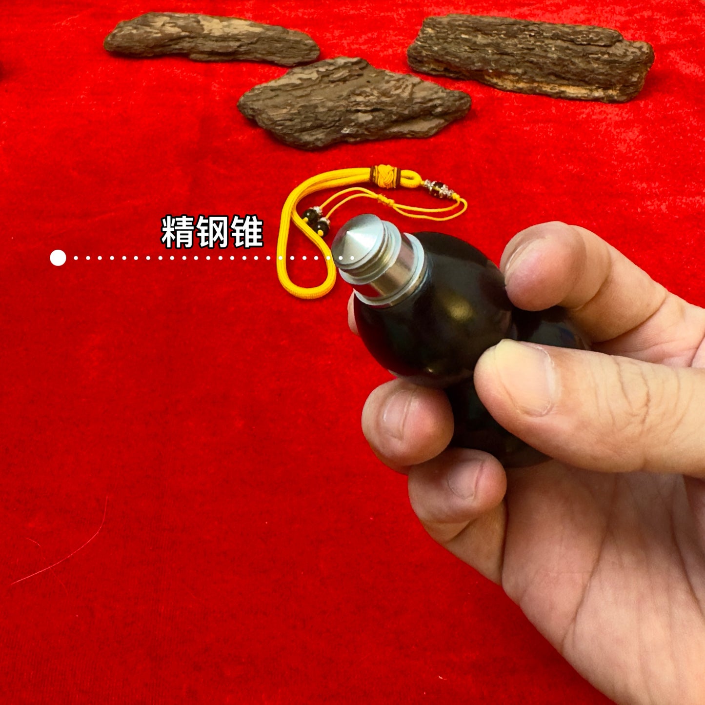 Lucky Gourd EDC Knife – Ebony Handle & Damascus Blade