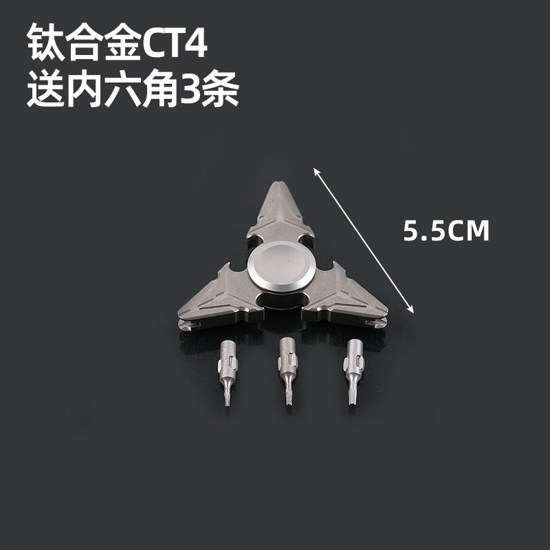 Titanium Alloy Tri-Spinner with Hex Tool Bits