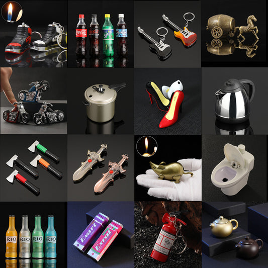 New unique creative spoof inflatable lighter (random color)