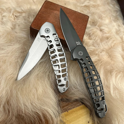 S30V Powder Steel Folding Knife – Fishbone Skeleton Design EDC