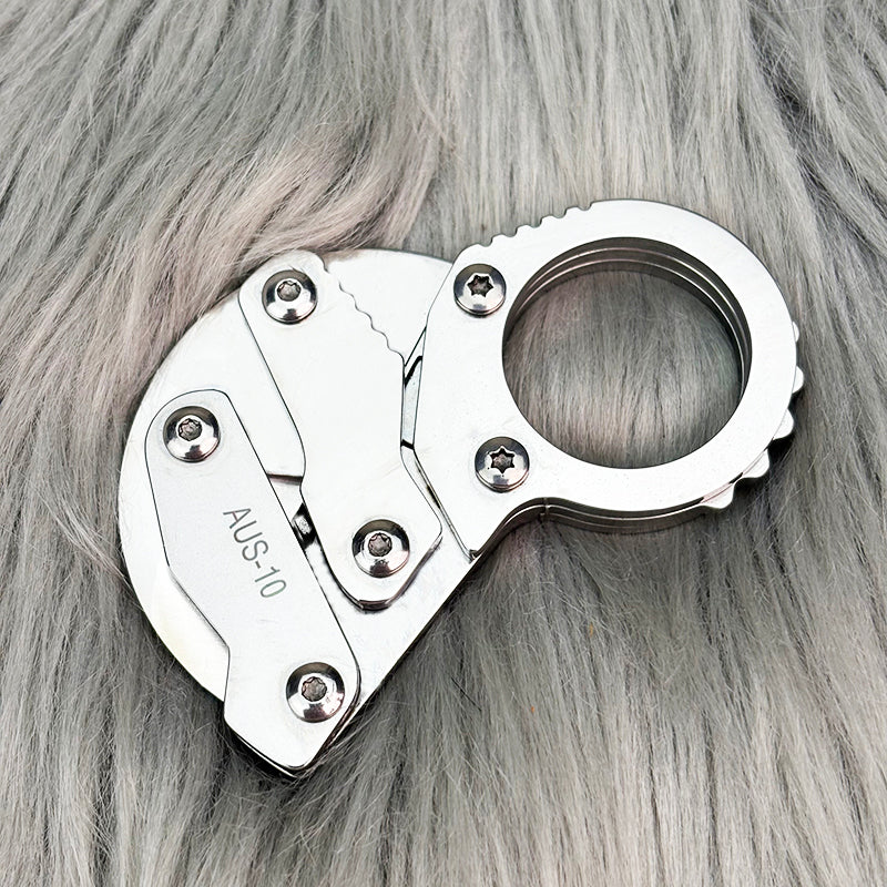 AUS-10 Compact Hook Knife – Precision EDC with Ergonomic Grip