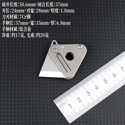 Mini Titanium Folding Utility Knife – Compact EDC Perfection