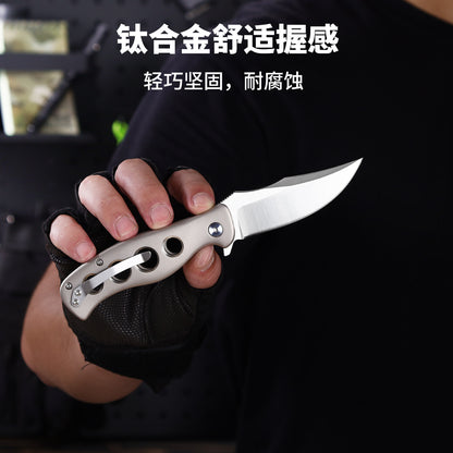 TFK03 - Titanium D2 Folding Knife – Precision, Strength & Style