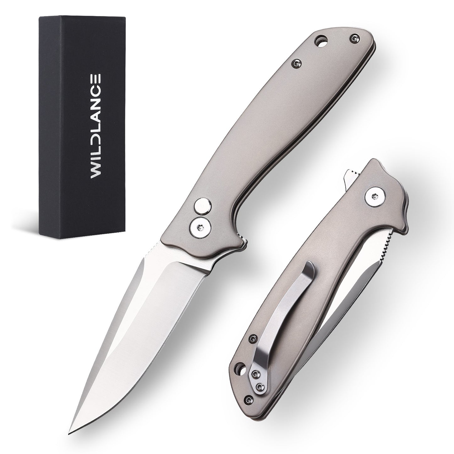 TFK01 - Titanium Alloy Folding Knife with D2 Blade – EDC Pocket Knife
