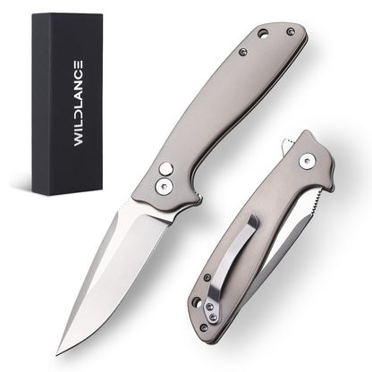 TFK01 - Titanium Alloy Folding Knife with D2 Blade – EDC Pocket Knife
