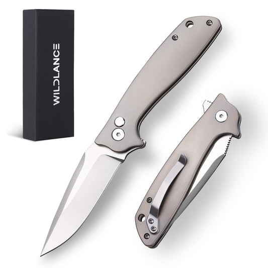 TFK01 - Titanium Alloy Folding Knife with D2 Blade – EDC Pocket Knife
