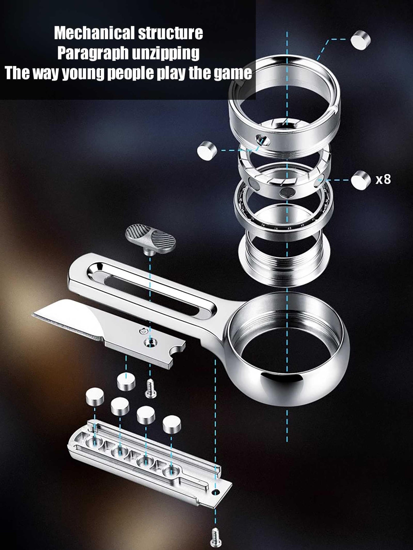 EDC Ring Fidget Knife Toy