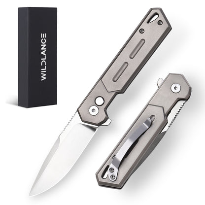 TFK04 - Titanium Alloy Folding Knife – D2 Blade, EDC Pocket Knife