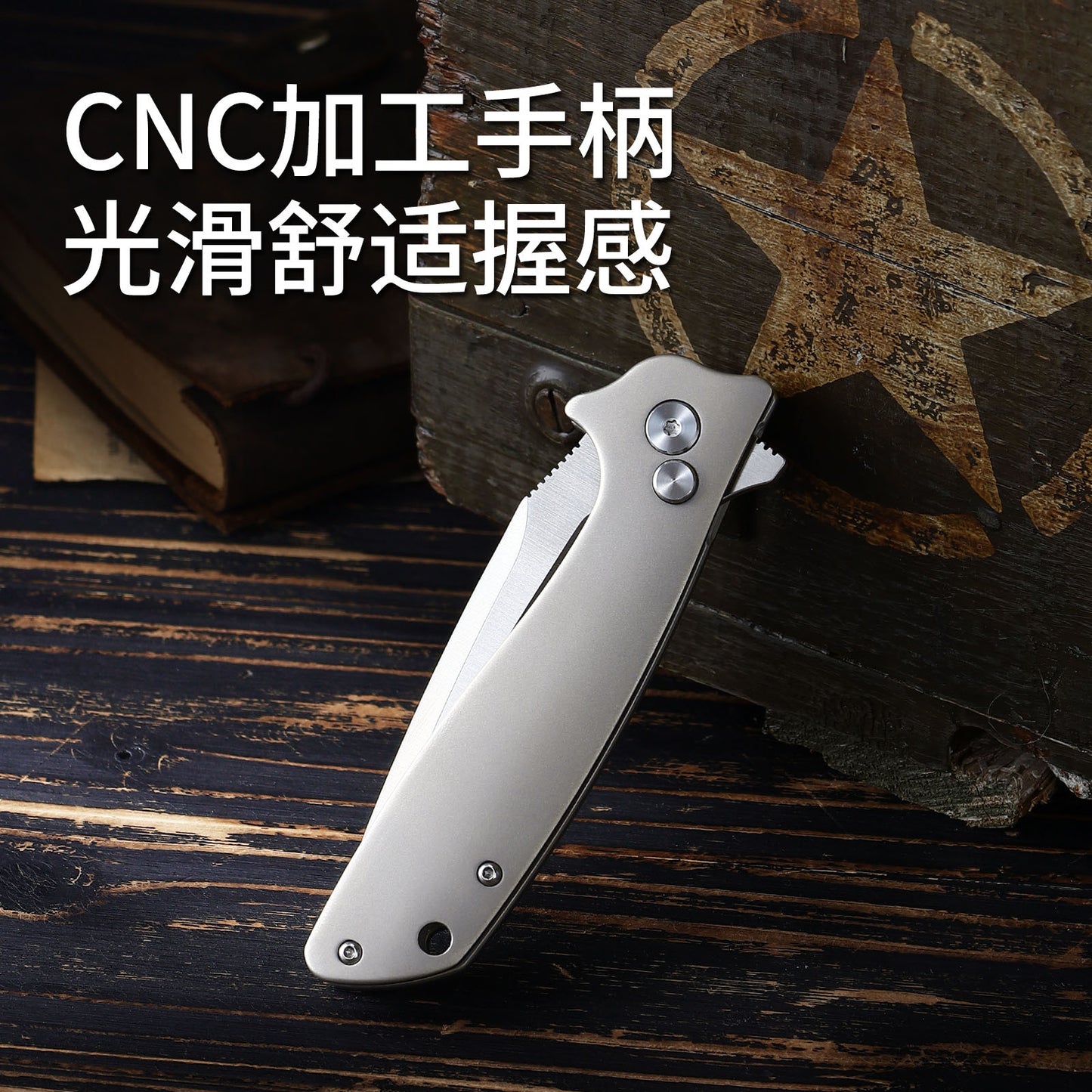 TFK01 - Titanium Alloy Folding Knife with D2 Blade – EDC Pocket Knife