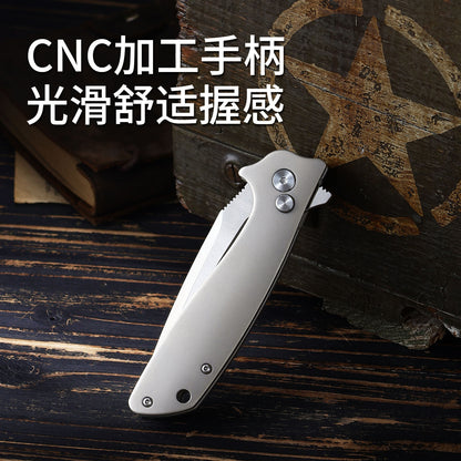 TFK01 - Titanium Alloy Folding Knife with D2 Blade – EDC Pocket Knife