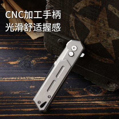 TFK04 - Titanium Alloy Folding Knife – D2 Blade, EDC Pocket Knife