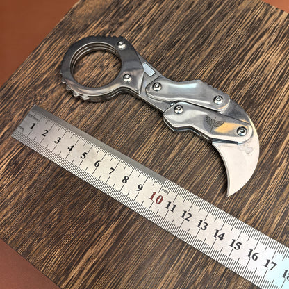 AUS-10 Compact Hook Knife – Precision EDC with Ergonomic Grip