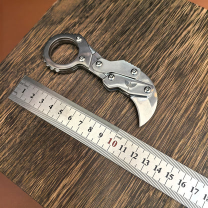 AUS-10 Compact Hook Knife – Precision EDC with Ergonomic Grip