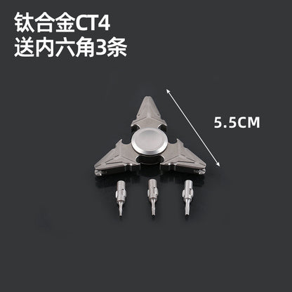 Titanium Alloy Tri-Spinner with Hex Tool Bits